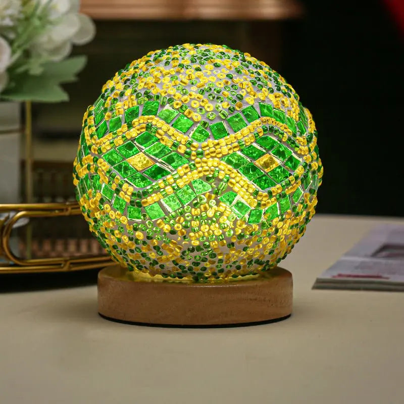 Mosaic LED Table Lamp - Stained Glass Design Luxe