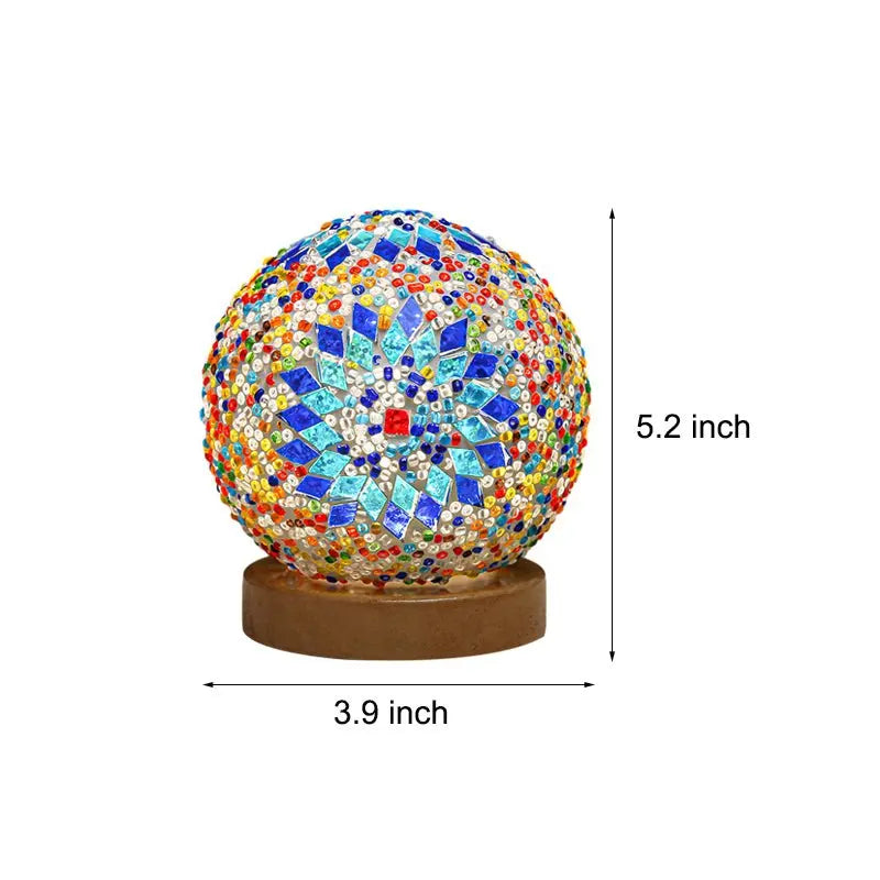 Mosaic LED Table Lamp - Stained Glass Design Luxe