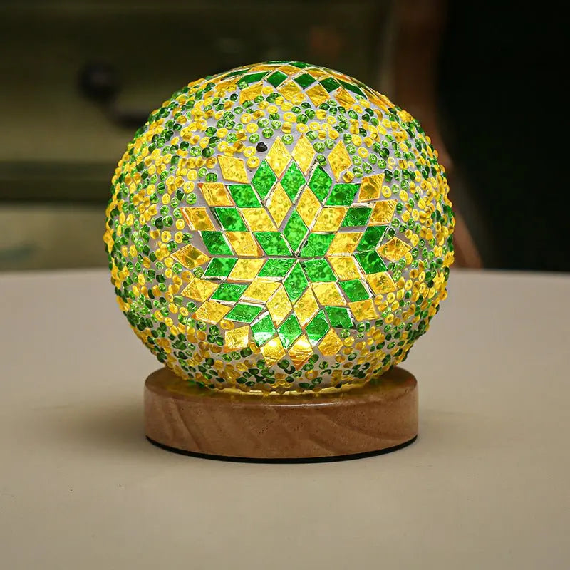 Mosaic LED Table Lamp - Stained Glass Design Luxe