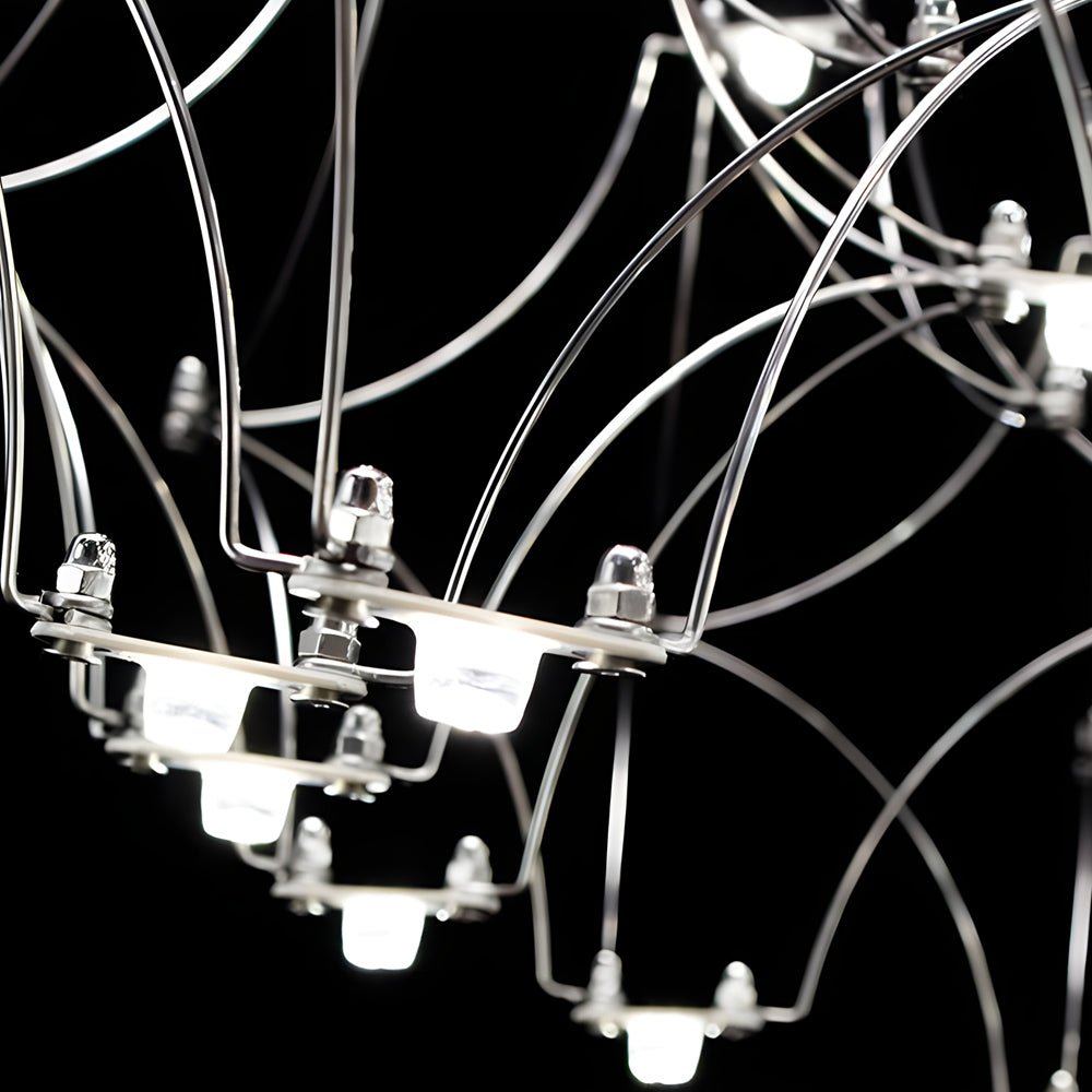 Italian-Style Crystal Raindrop Chandelier — 304 Stainless Steel, LED, 3000K / 4500K, 15W–42W