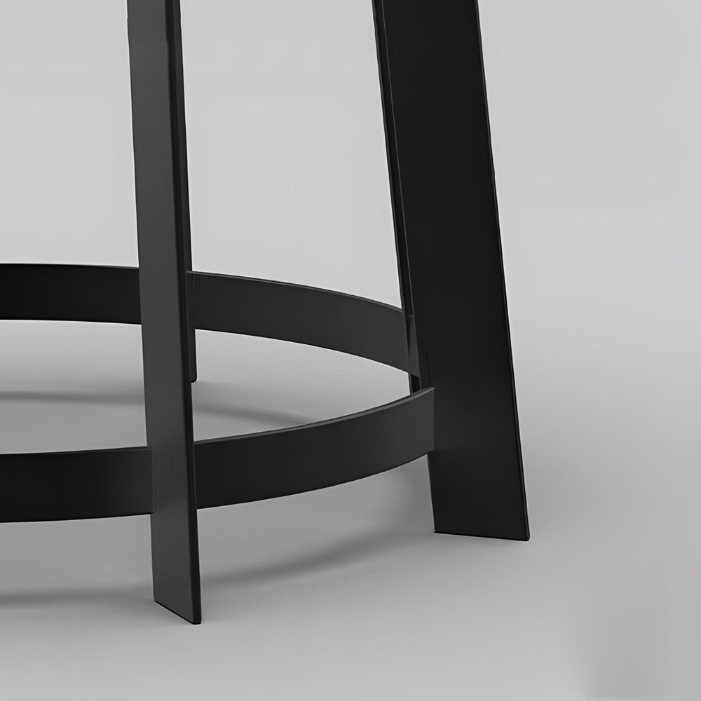 Round Stool Solar / Hardwired Outdoor LED Light — Stainless Steel, IP65, Warm White 3000K, 13" or 18.5" Height