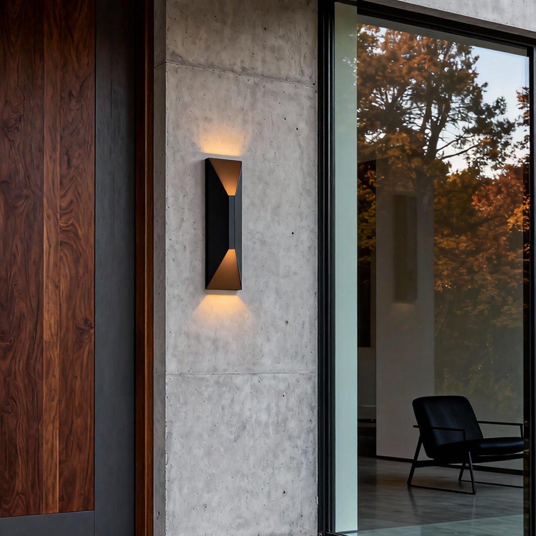 LED Decorative Wall Light in Stainless Steel - Up and Down Design