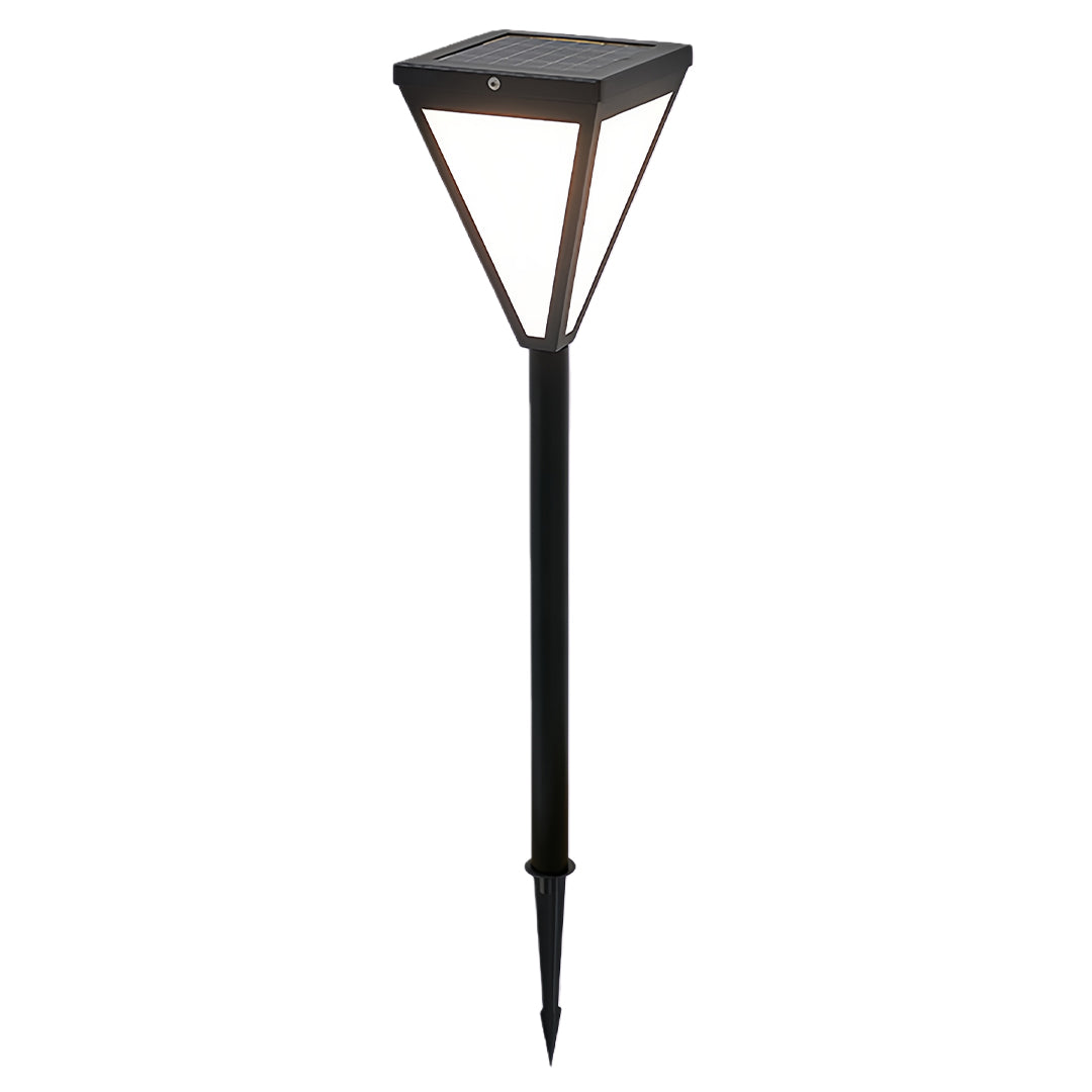 Minimalist Solar Outdoor Wall Sconce — Iron, White Acrylic Shade, 5W LED, 2200mAh, IP65, Remote Control