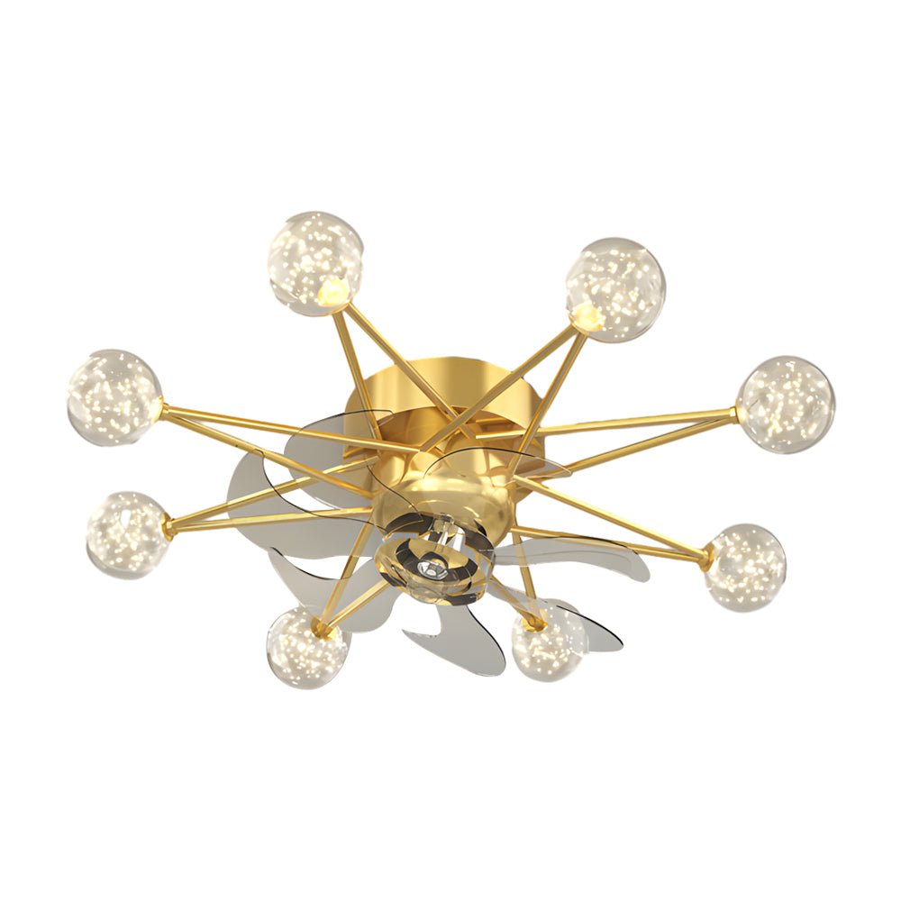 modern ceiling fans with 3 step dimming stars creative balls design