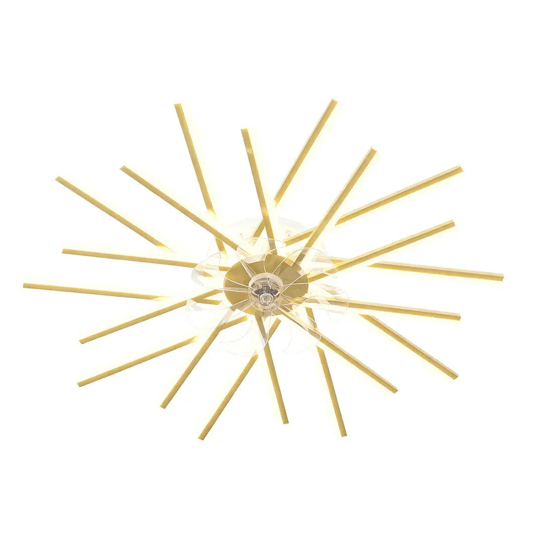 Industrial Metal Ceiling Fan with Light - Iron Body Design Luxe