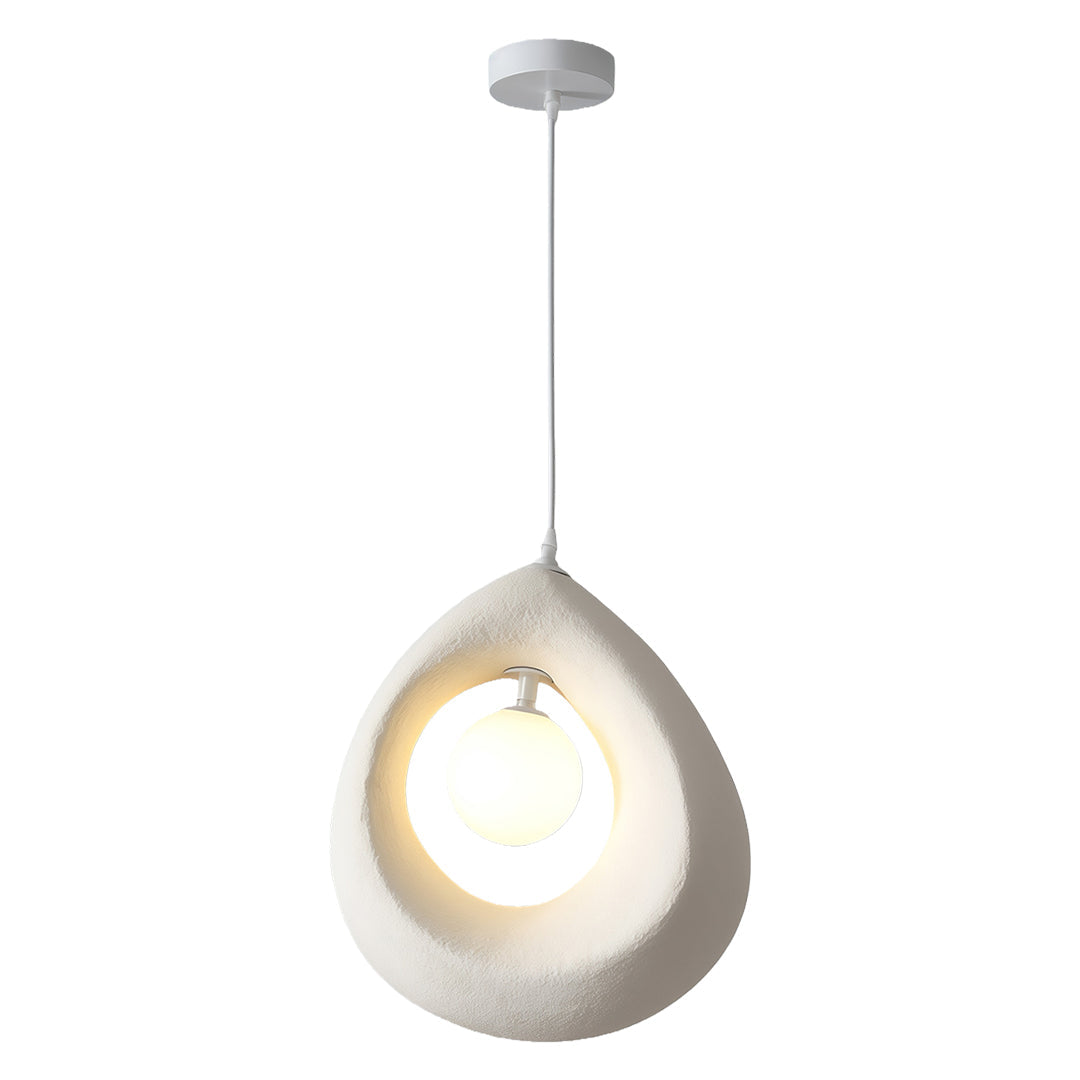 Wabi-Sabi Statement Pendant Light — PS Shade, G9, 59.1" Adjustable Cord, 12.6" × 13.8"
