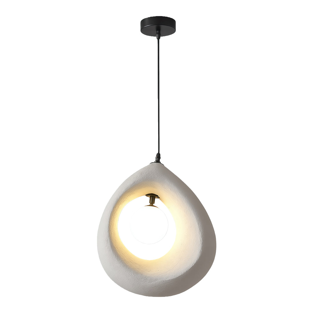 Wabi-Sabi Statement Pendant Light — PS Shade, G9, 59.1" Adjustable Cord, 12.6" × 13.8"