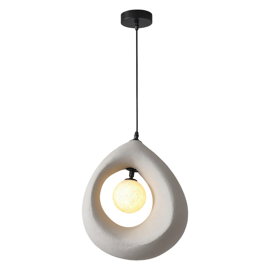 Wabi-Sabi Statement Pendant Light — PS Shade, G9, 59.1" Adjustable Cord, 12.6" × 13.8"