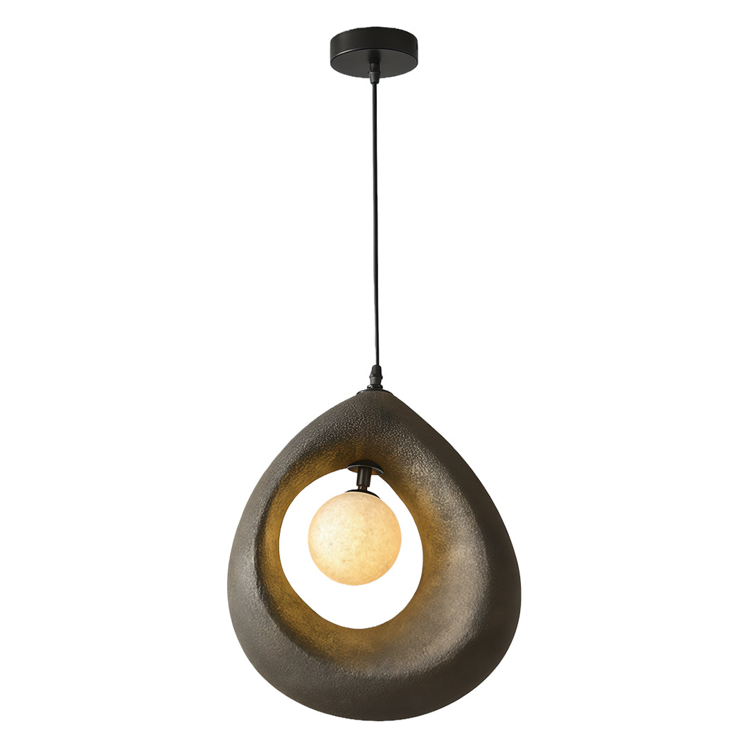 Wabi-Sabi Statement Pendant Light — PS Shade, G9, 59.1" Adjustable Cord, 12.6" × 13.8"