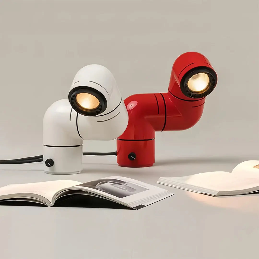 Modern Rotating Pipe Table Lamps: Creative Statement Lighting Luxe