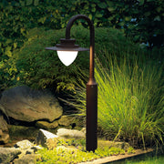 Minimalist Gooseneck Path Light — Die-Cast Aluminum, Matte Black, CREE-COB 8W LED, 3000K, IP65, 80cm