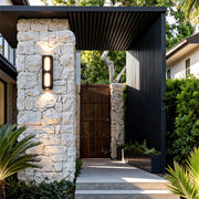 Up/Down Outdoor Wall Sconce — Black Aluminum, Acrylic Diffuser, LED, IP54, 2- to 6-Head Configurations