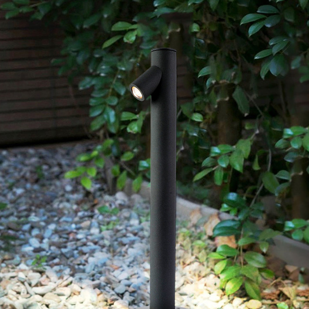Bamboo Node LED Bollard Light — Aluminum, Black, IP65, 3000K, 23.6" or 35.4"