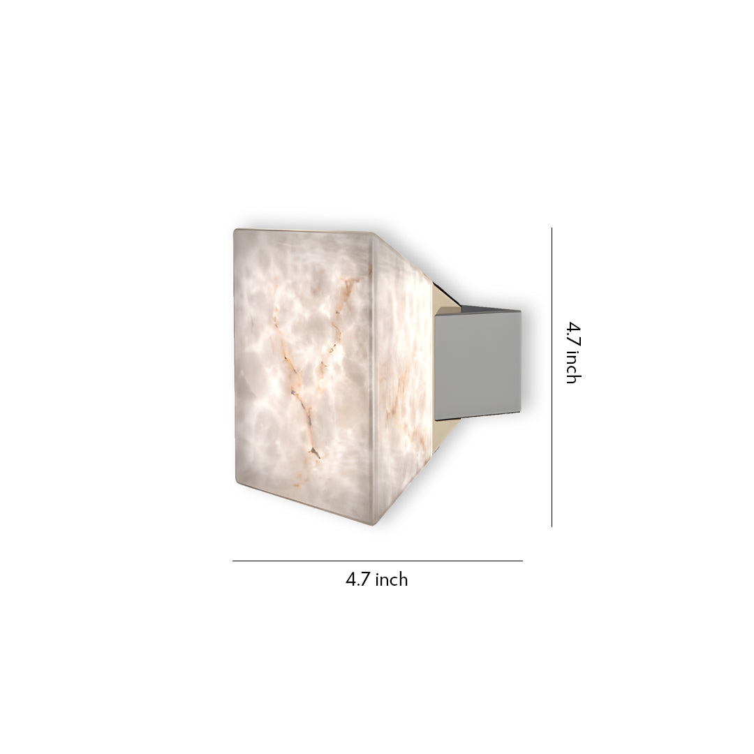 Cloud Stone Wall Sconce — Gray & Gold Aluminum, Warm White LED, Single or Double Head