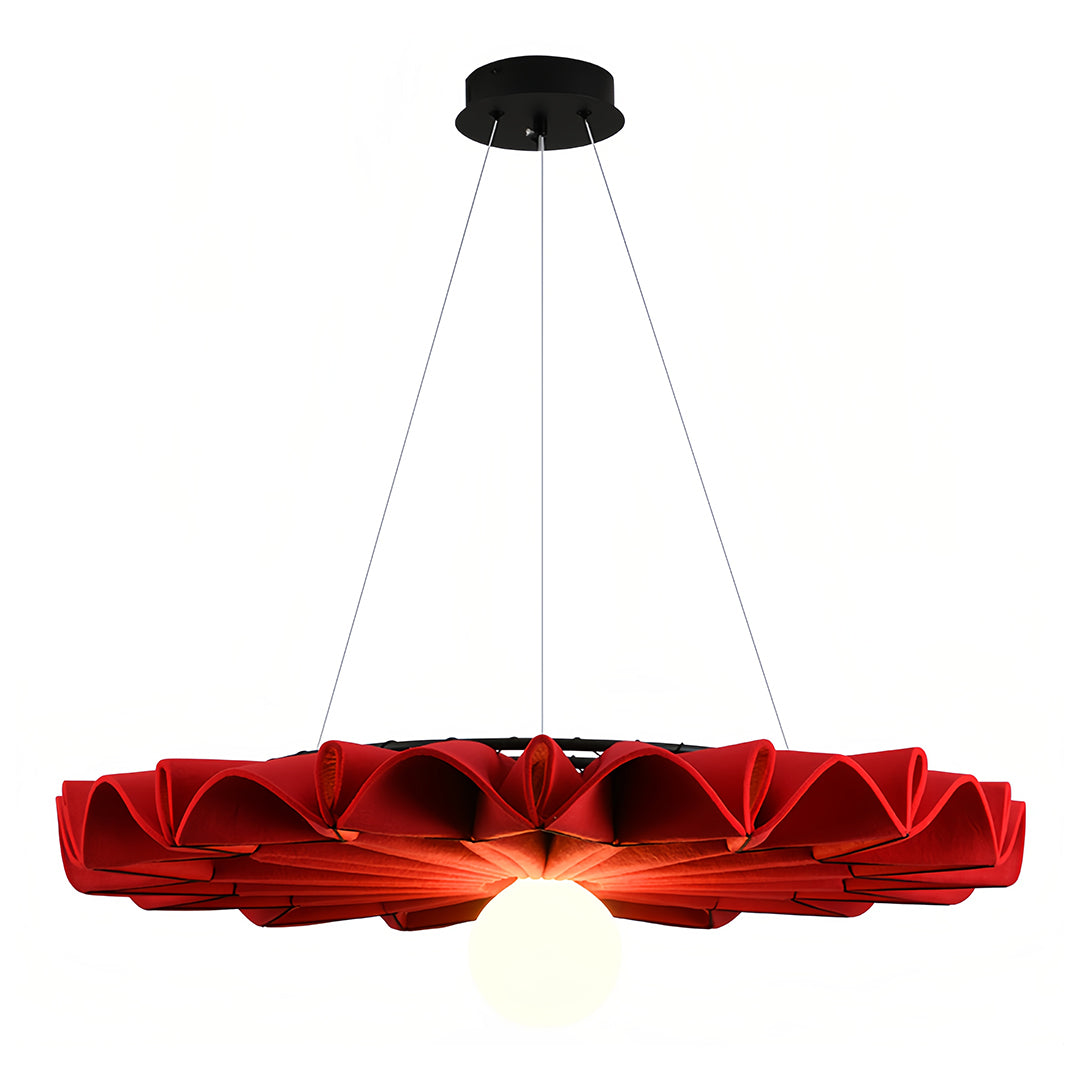 Large-Diameter PET Felt Pendant — Minimalist, Sound-Absorbing, E27, 24"–40" Sizes