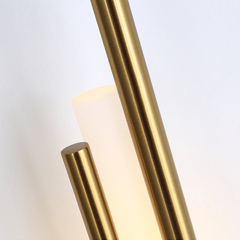 Postmodern Up/Down Wall Sconce — Marble Base, Acrylic Strip, LED 3000K, Gold Finish