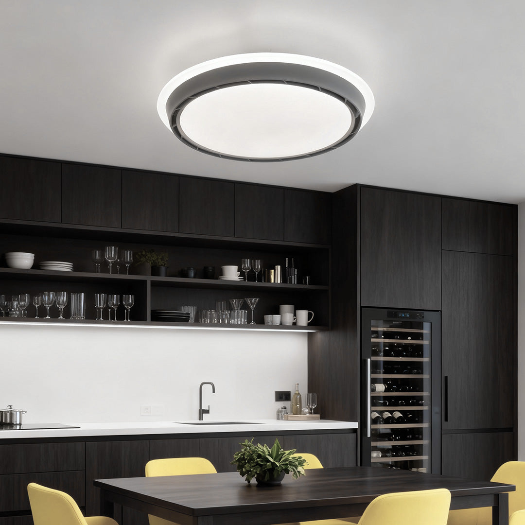 Dimmable French Retro Ceiling Light with Concealed Fan Hardware