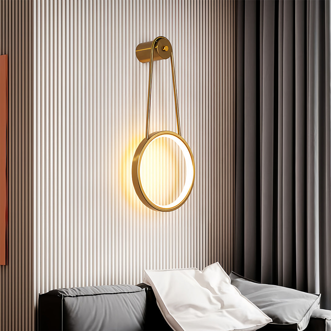 Modern Minimalist LED Wall Sconce — Iron, Silicone Shade, 16W, 3-Step Dimming (3000K/4500K/6000K), Black or Gold
