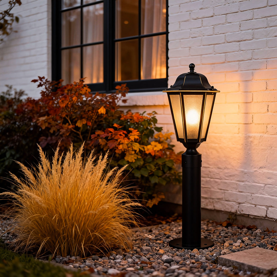 Copper Glass Path Light — Hardwired, E27, IP55 Weatherproof, 23.6"