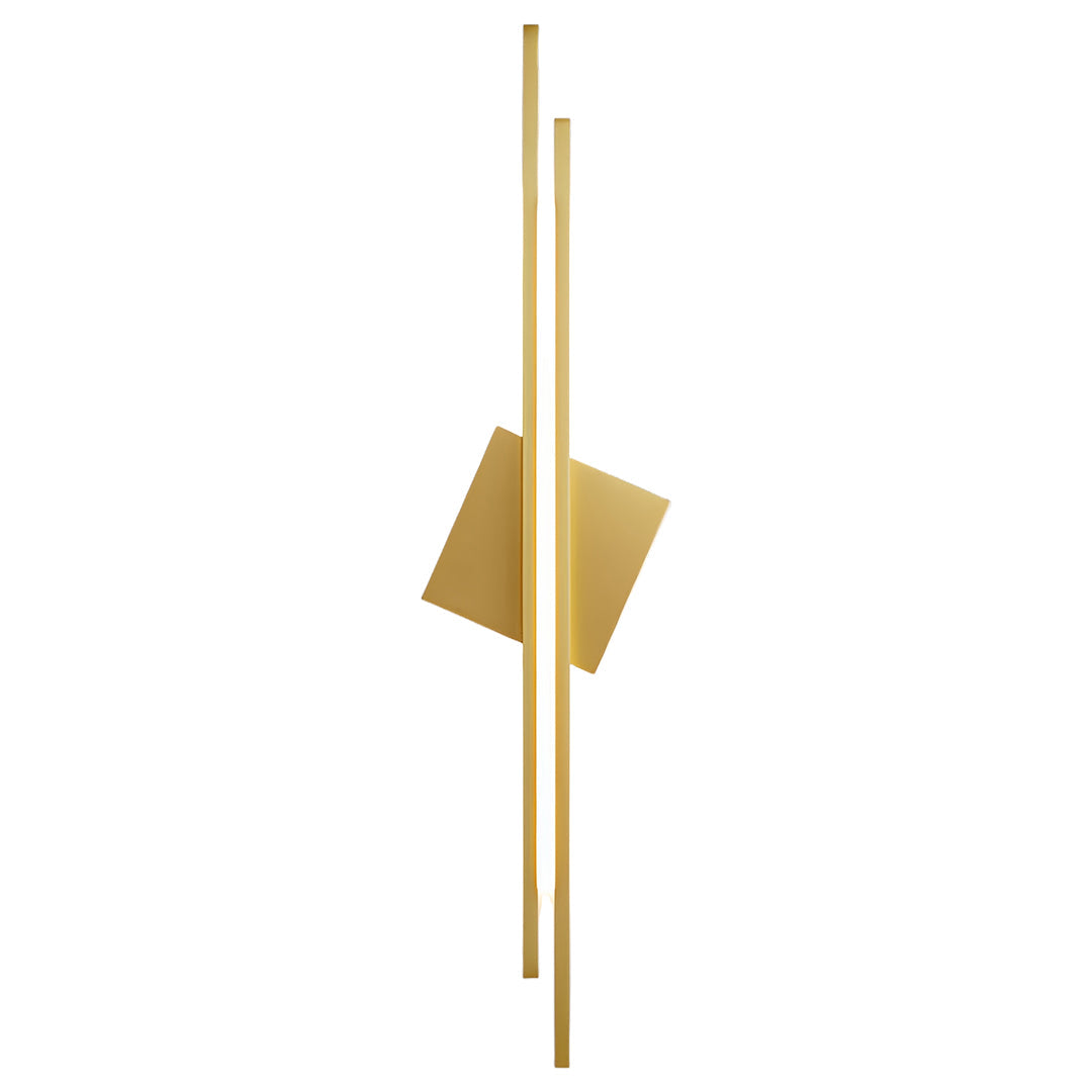 Geometric Diamond Linear Wall Sconce — Copper & Acrylic, 9W/10W/16W, 3-Step Dimming (3000K/4500K/6000K), Black/Gold Finish