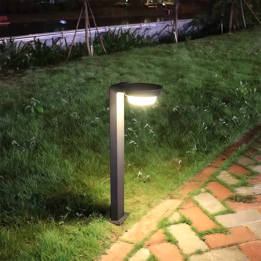 Modern Aluminum LED Path Light — Solar or Hardwired, IP54, Dusk-to-Dawn, 15.7" or 23.6"