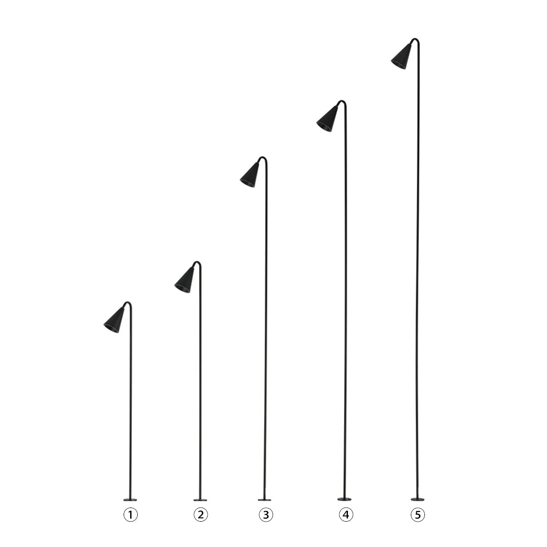 Modern Metal LED Pathway Lights — Aluminum with Acrylic Shade, 3000K Warm White, IP65, 3-Pack 18W or 5-Pack 35W, Black or White