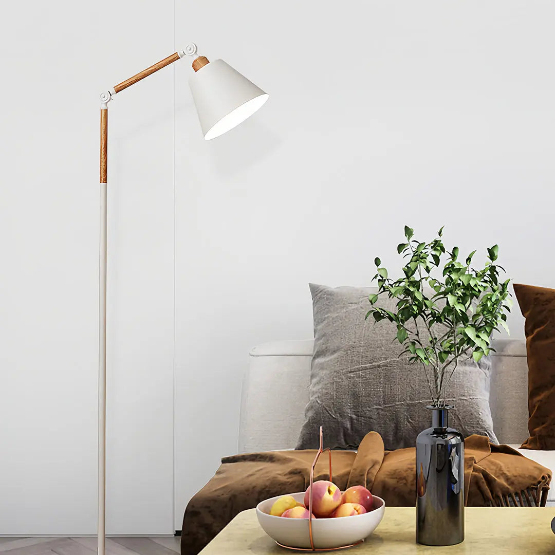 Modern Adjustable Metallic Floor Lamp Luxe