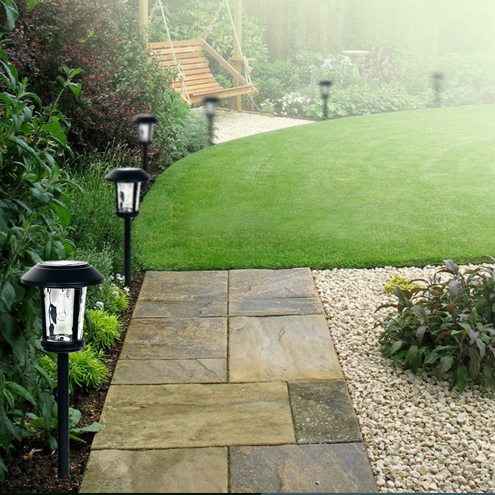 stylish solar post lights with elegant water glass lens