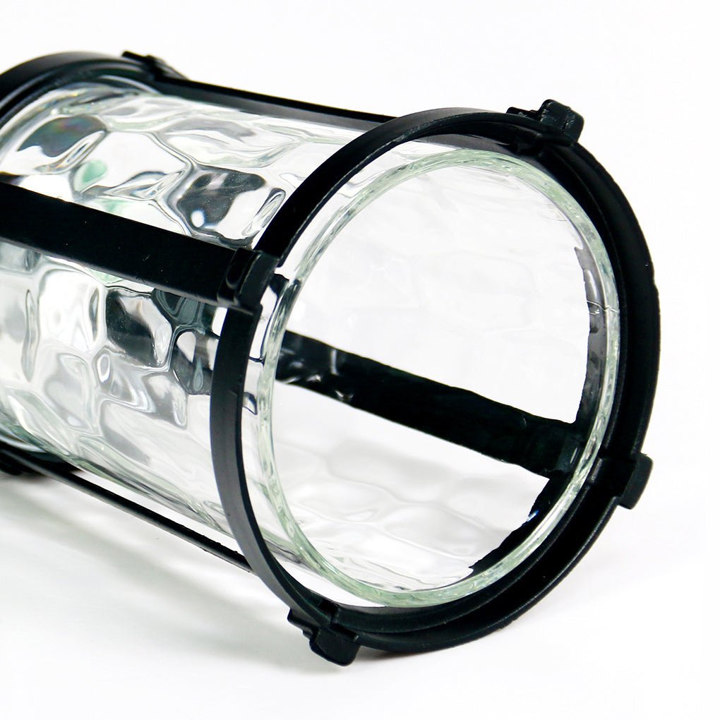 stylish solar post lights with elegant water glass lens
