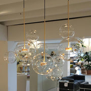 Globe Bubble Glass Multi-Light Pendant — Aluminum, LED, 1-, 3-, 4-, or 6-Light
