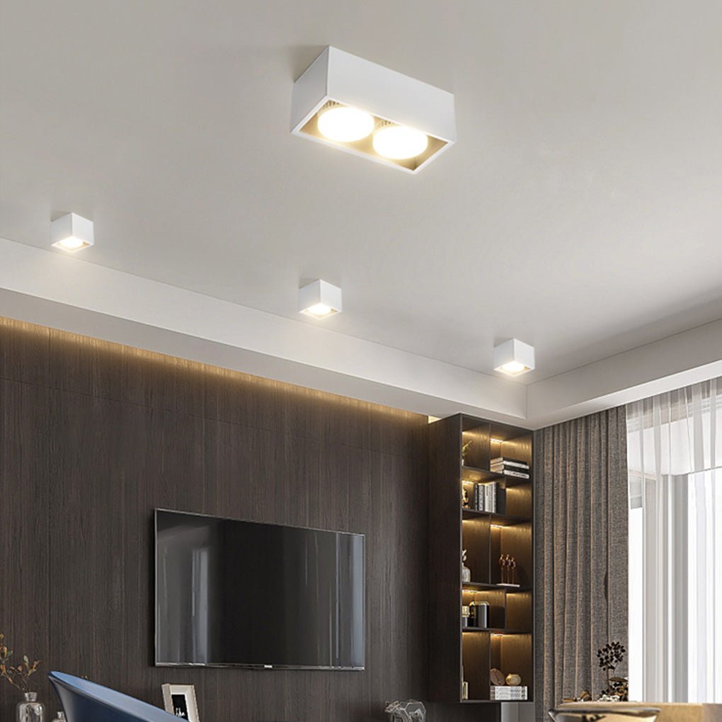 Detachable Surface-Mount Downlight Spotlight — Aluminum, GX53 LED, 3-Step Dimming, No Main Lighting