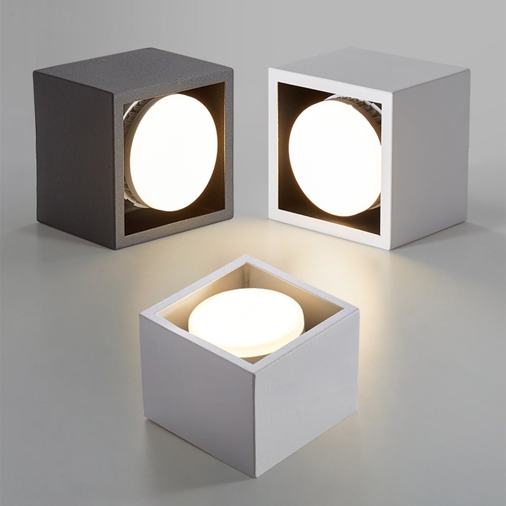 Detachable Surface-Mount Downlight Spotlight — Aluminum, GX53 LED, 3-Step Dimming, No Main Lighting