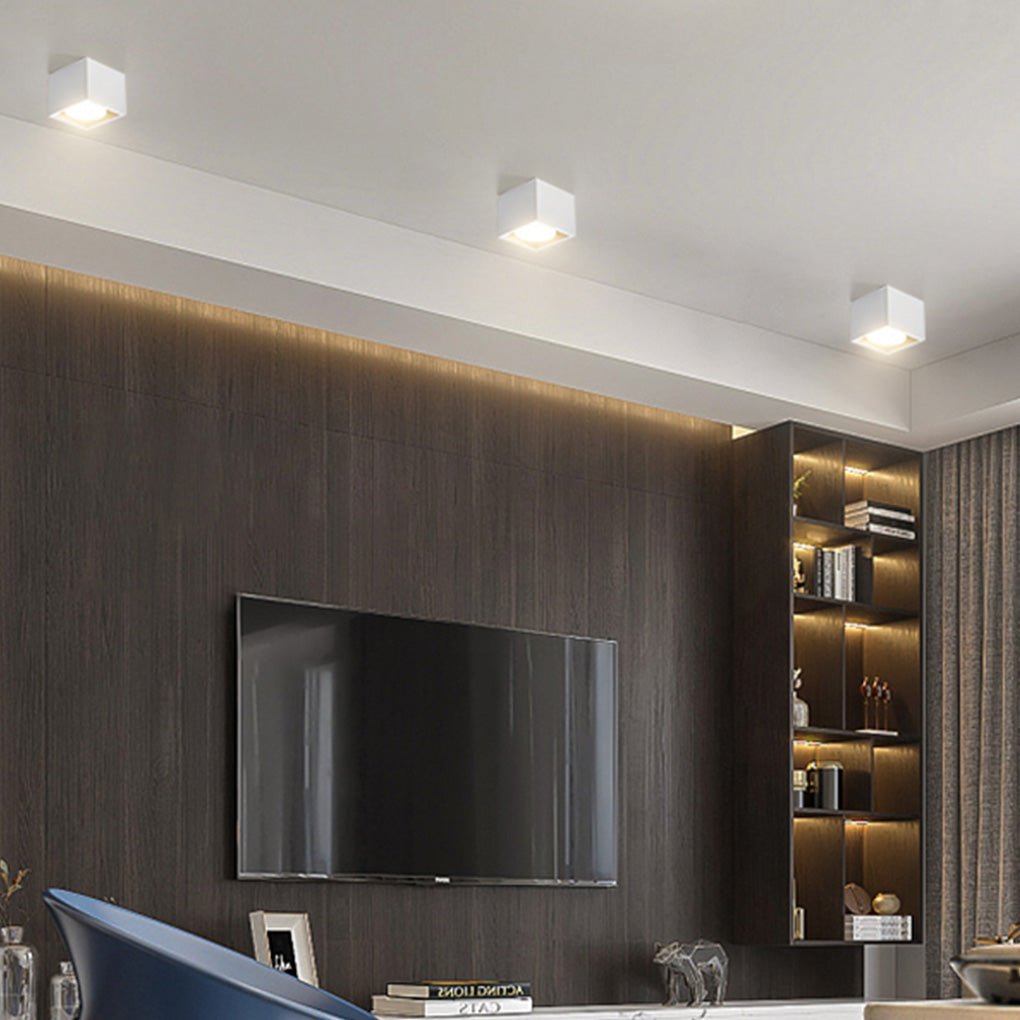 Detachable Surface-Mount Downlight Spotlight — Aluminum, GX53 LED, 3-Step Dimming, No Main Lighting