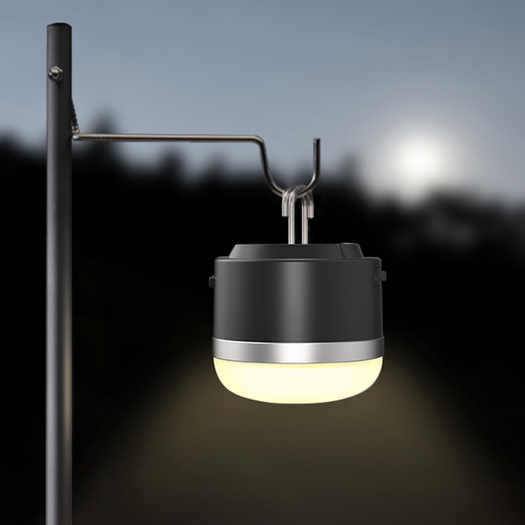 Rechargeable Camping Lantern — ABS/Aluminum, LED, 4 Lighting Modes, 7200mAh, IP65 Weatherproof, 600 Lumens