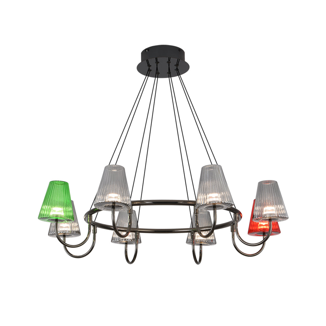 Branch Chandelier — Glass, 6/8/10-Light, Multi-Layer, Tri-Color Dimming, Adjustable Height