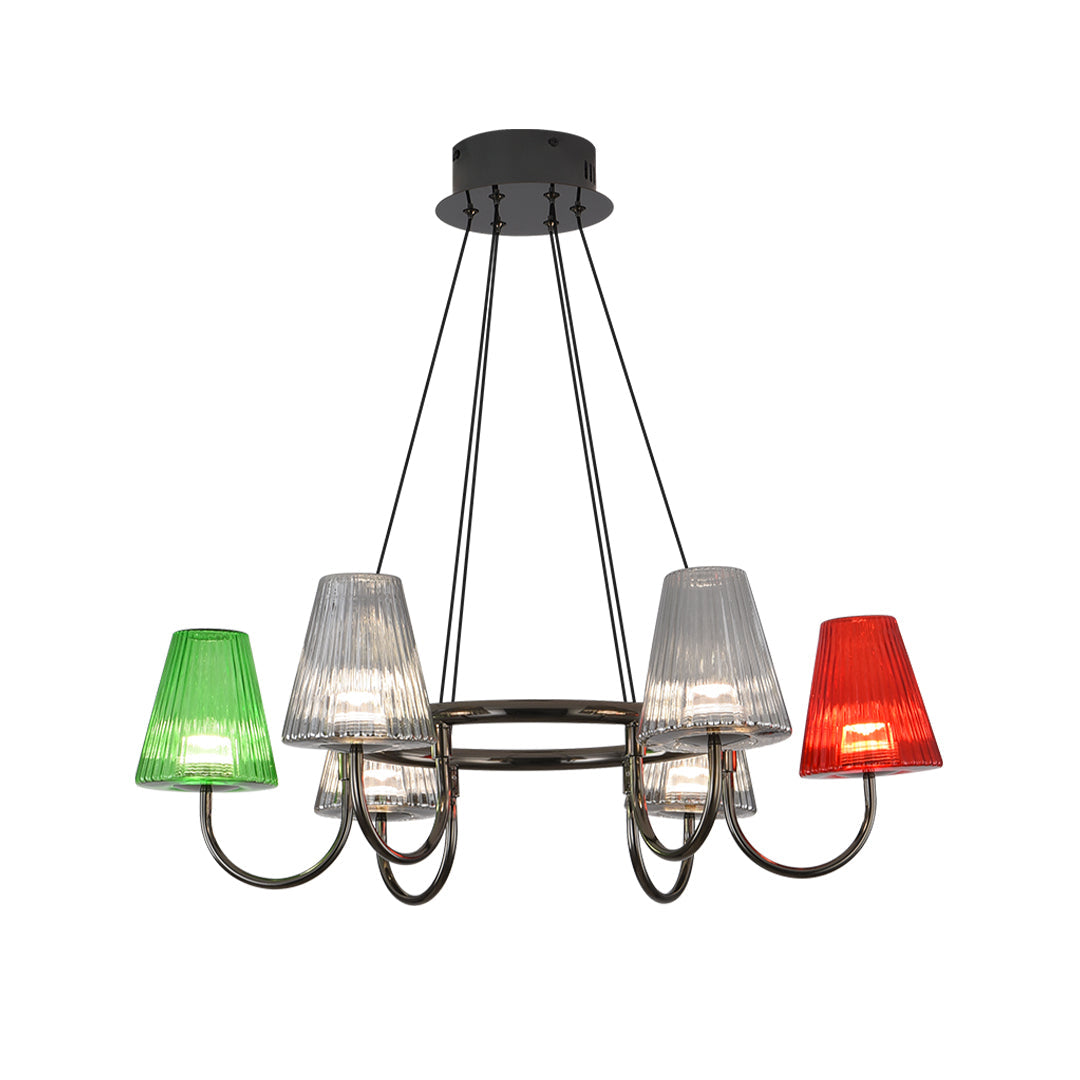 Branch Chandelier — Glass, 6/8/10-Light, Multi-Layer, Tri-Color Dimming, Adjustable Height