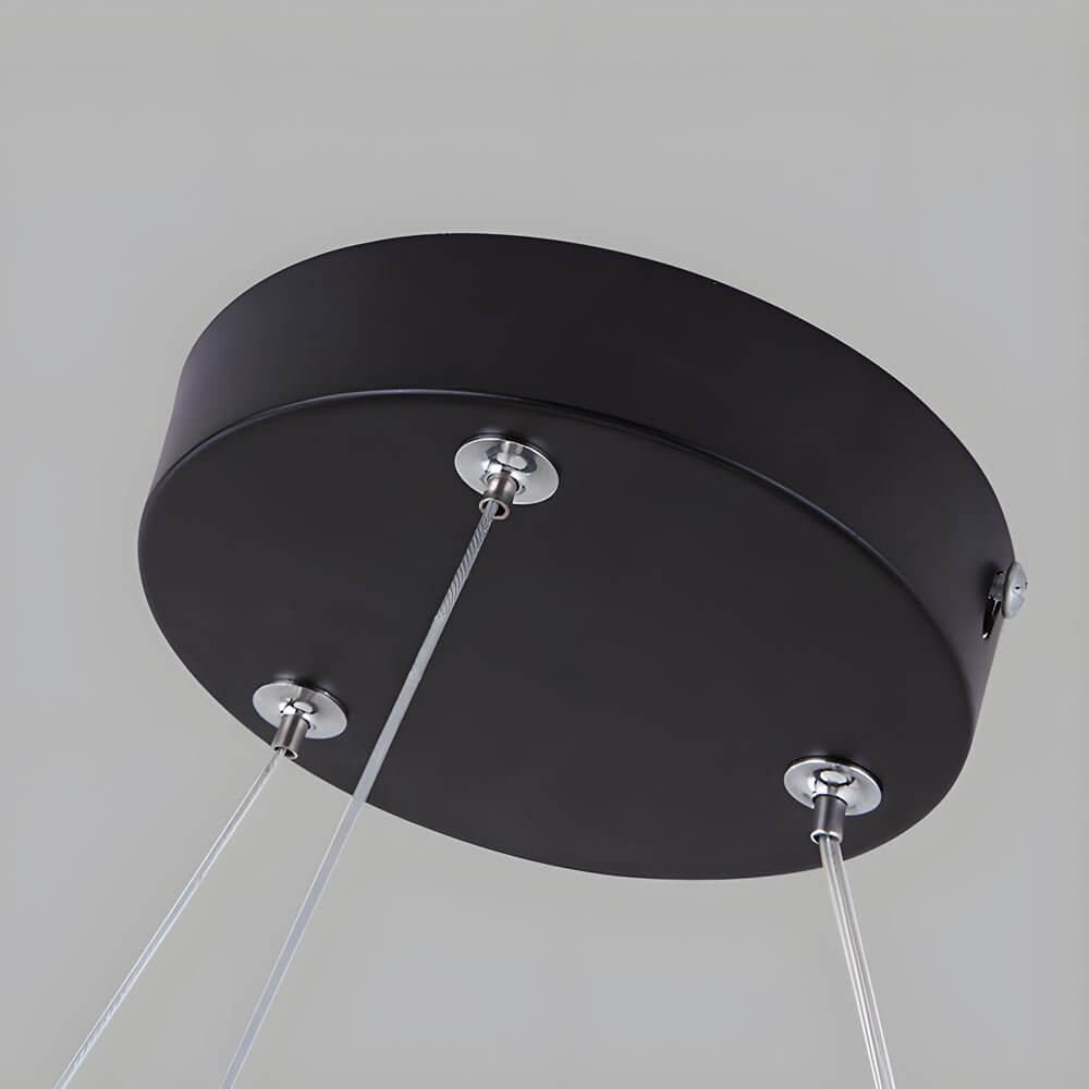 suspended round ring led pendant light for office and gym spaces
