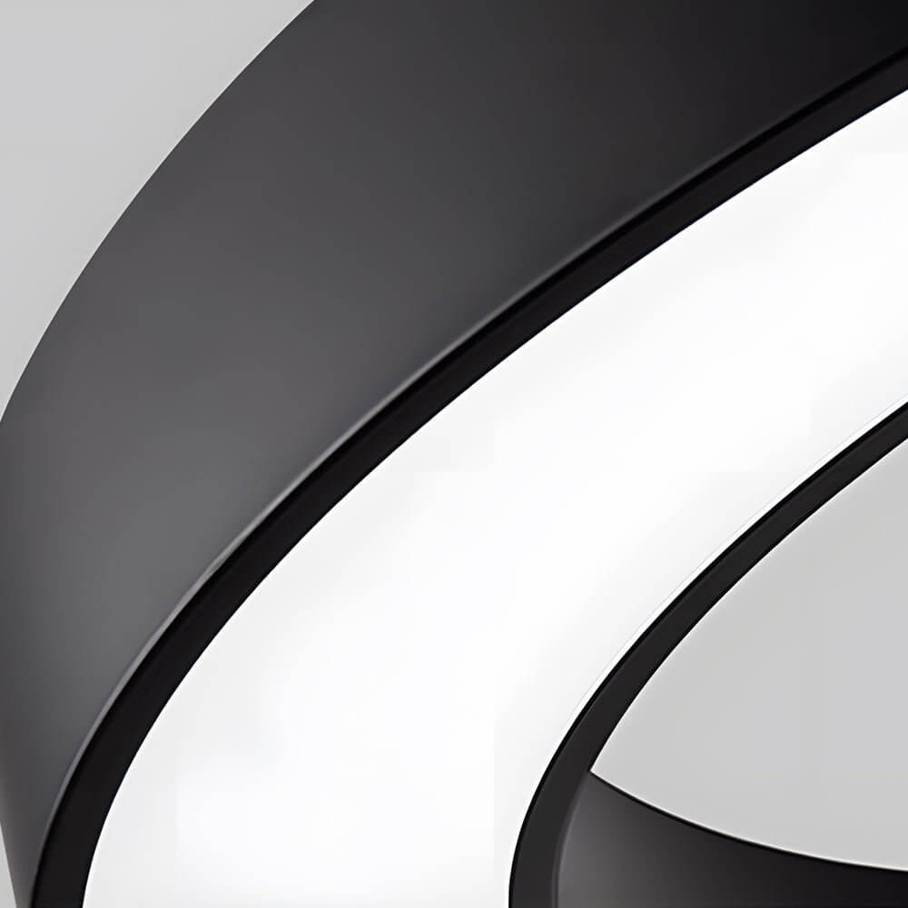 suspended round ring led pendant light for office and gym spaces