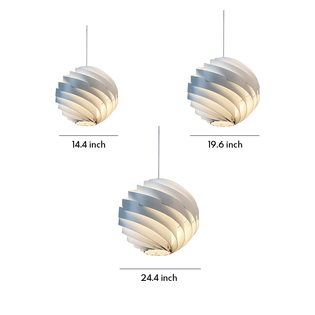Swirl Turbine Pendant Light — Aluminum, 19W LED, 78.7" Adjustable Cord, 14" / 20" / 24"