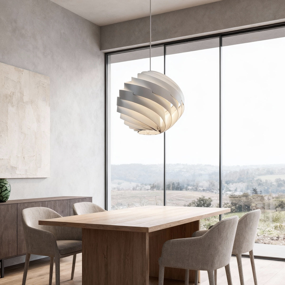 Swirl Turbine Pendant Light — Aluminum, 19W LED, 78.7" Adjustable Cord, 14" / 20" / 24"