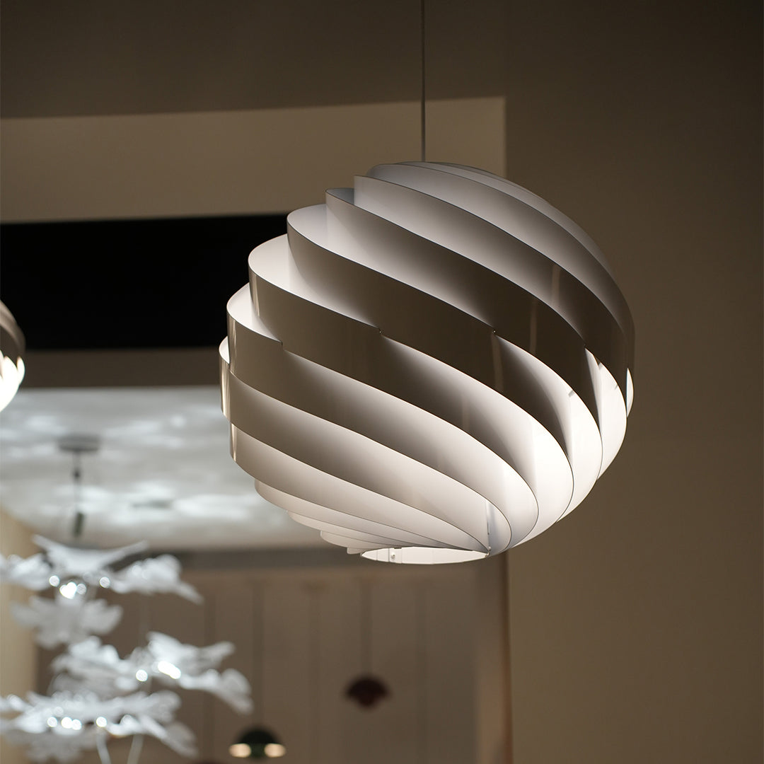 Swirl Turbine Pendant Light — Aluminum, 19W LED, 78.7" Adjustable Cord, 14" / 20" / 24"
