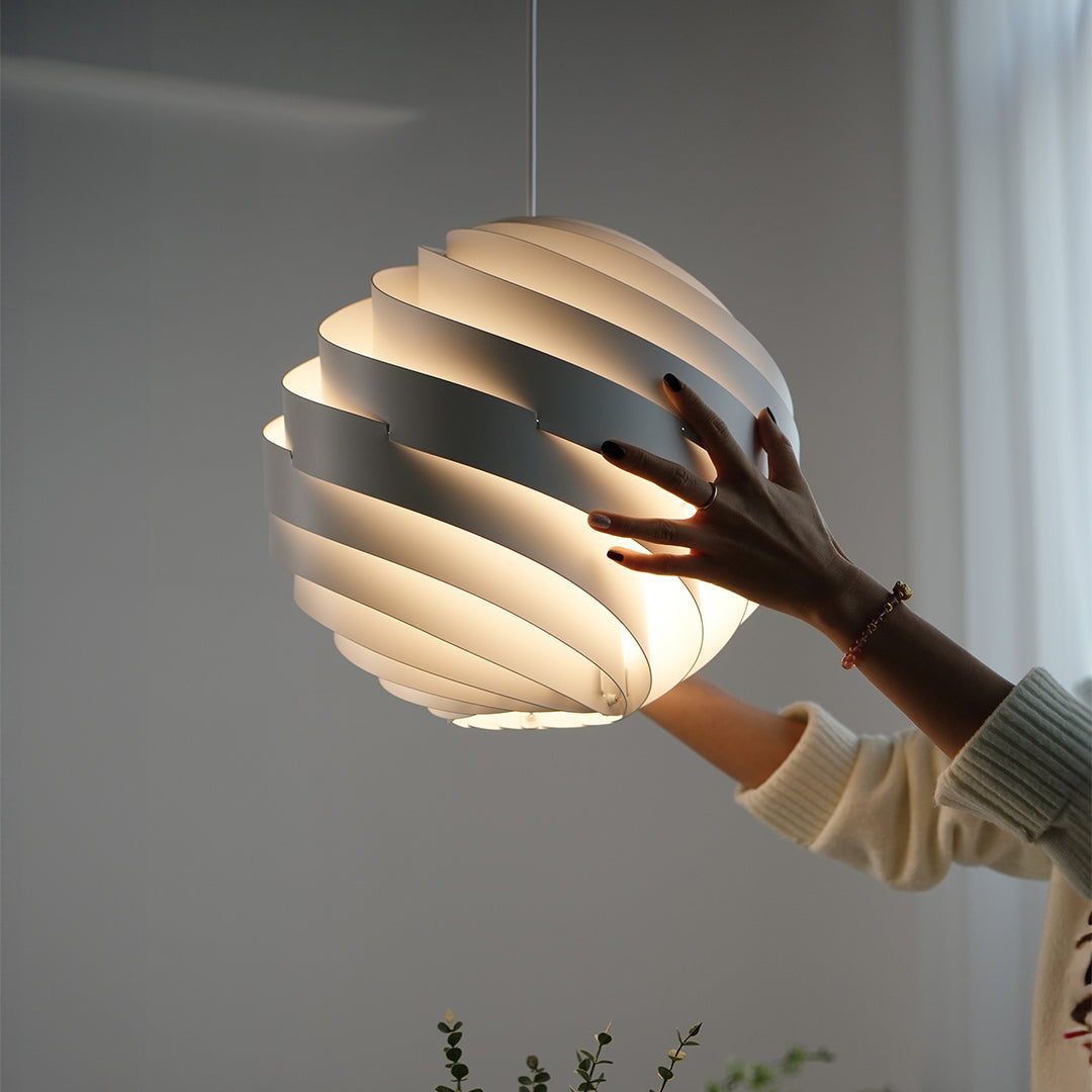 Swirl Turbine Pendant Light — Aluminum, 19W LED, 78.7" Adjustable Cord, 14" / 20" / 24"