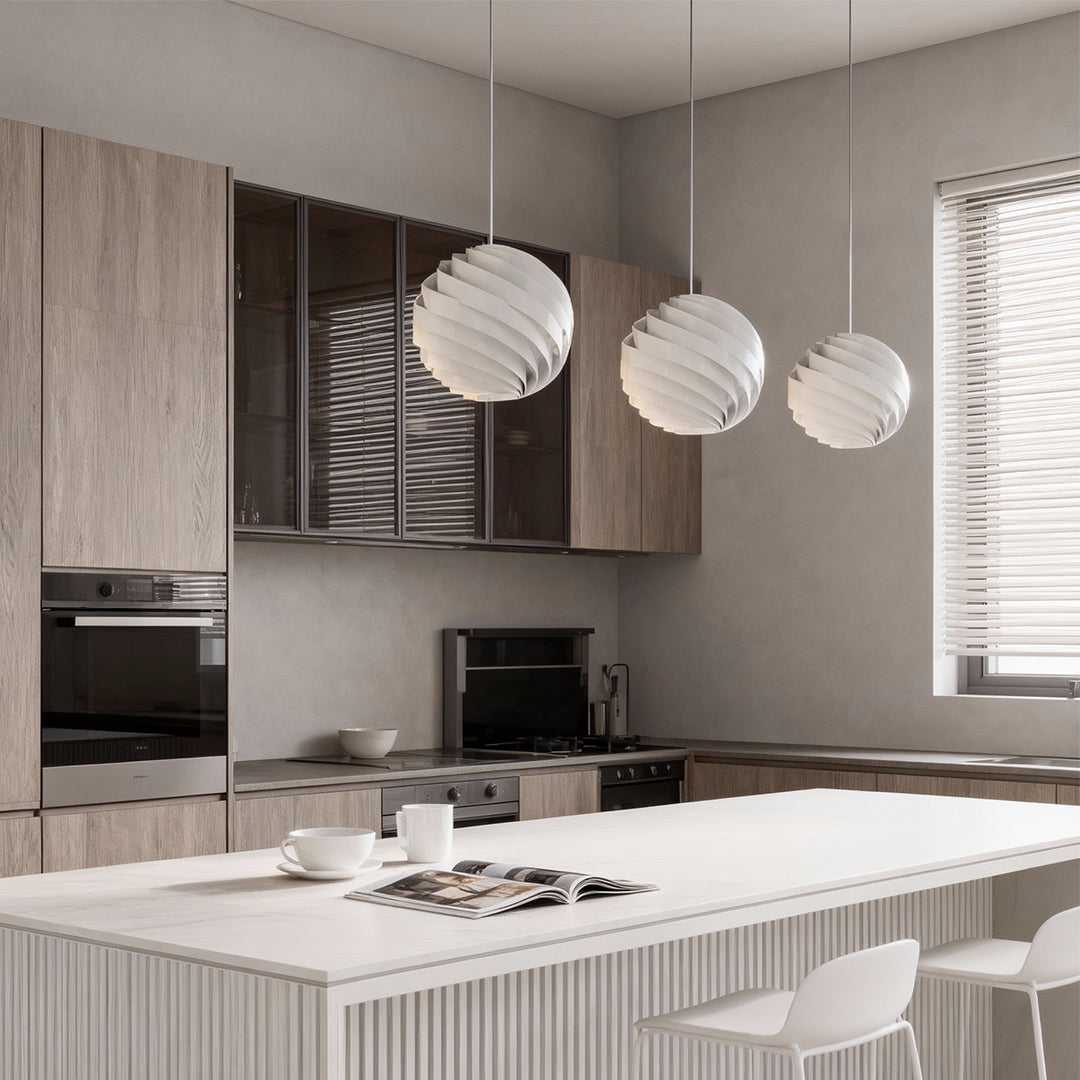 Swirl Turbine Pendant Light — Aluminum, 19W LED, 78.7" Adjustable Cord, 14" / 20" / 24"