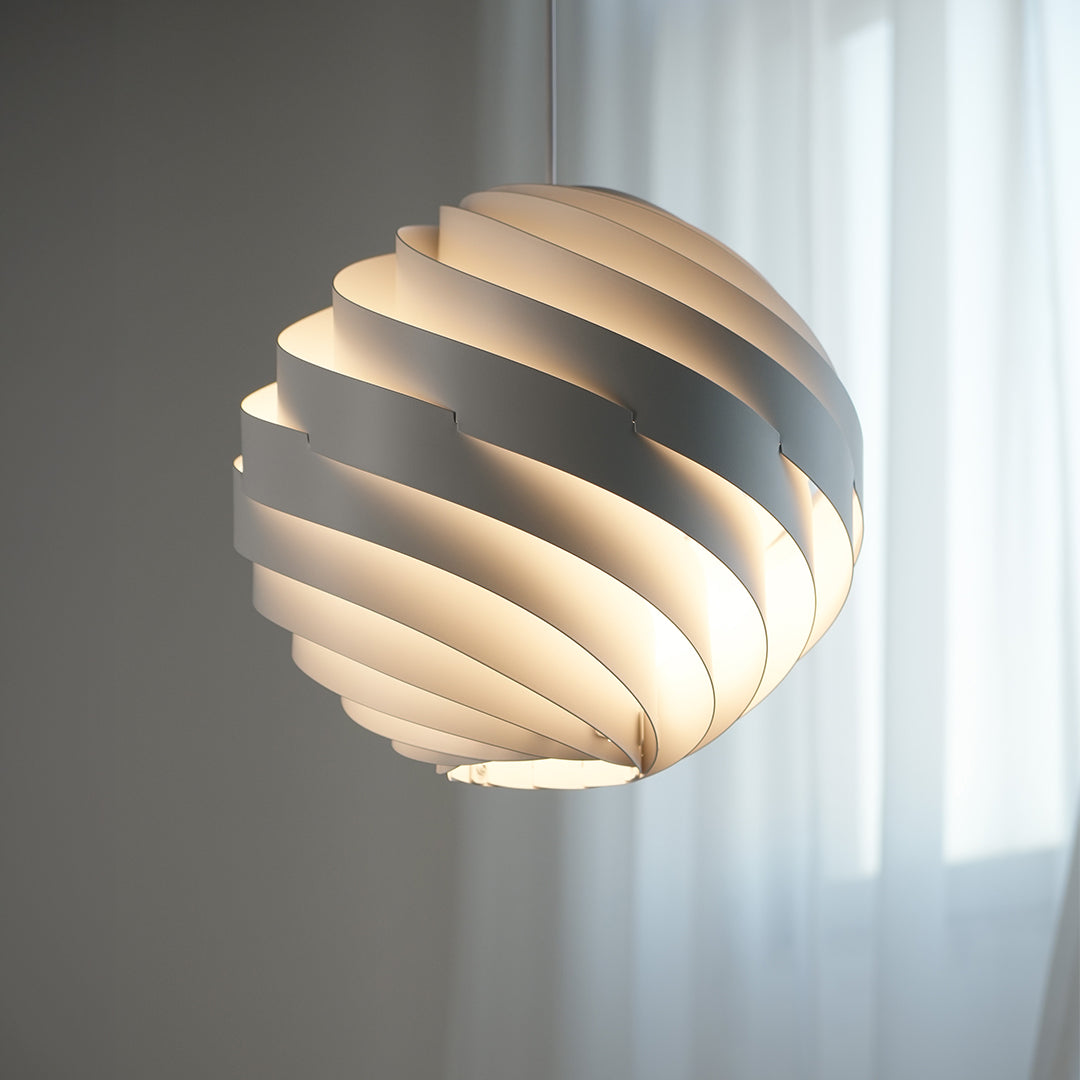Swirl Turbine Pendant Light — Aluminum, 19W LED, 78.7" Adjustable Cord, 14" / 20" / 24"