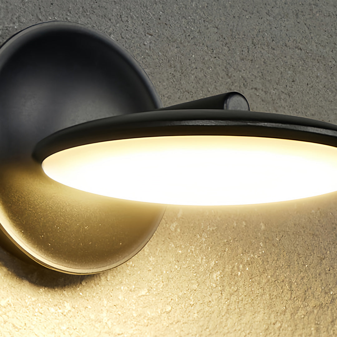 Simple LED Waterproof Swivel Wall Light in Aluminum and Acrylic