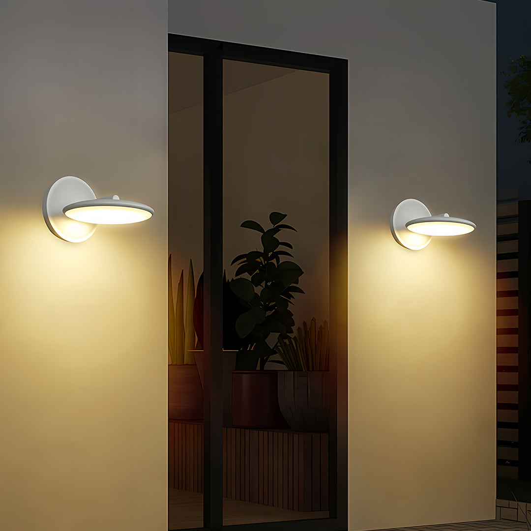 Simple LED Waterproof Swivel Wall Light in Aluminum and Acrylic