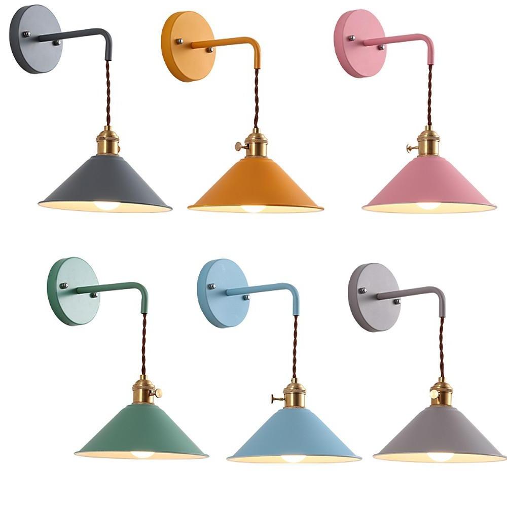 Funnel-Shaped Diffused Wall Sconce — Painted Metal, 1-Light LED, 9" Diameter