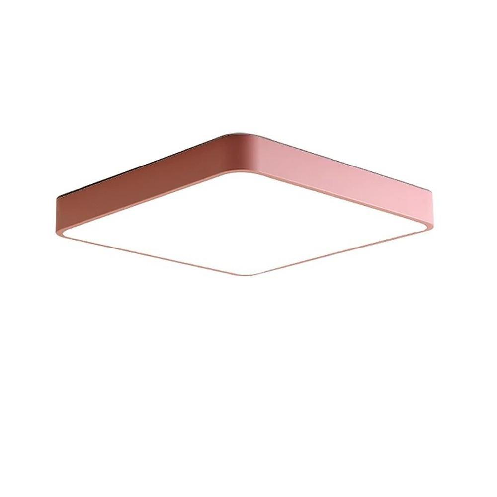 Modern Square LED Flush-Mount Ceiling Light — Metal, PVC & Acrylic, 20W, 3000–5400K, 16"