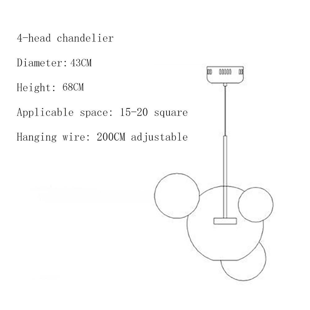Globe Bubble Glass Multi-Light Pendant — Aluminum, LED, 1-, 3-, 4-, or 6-Light