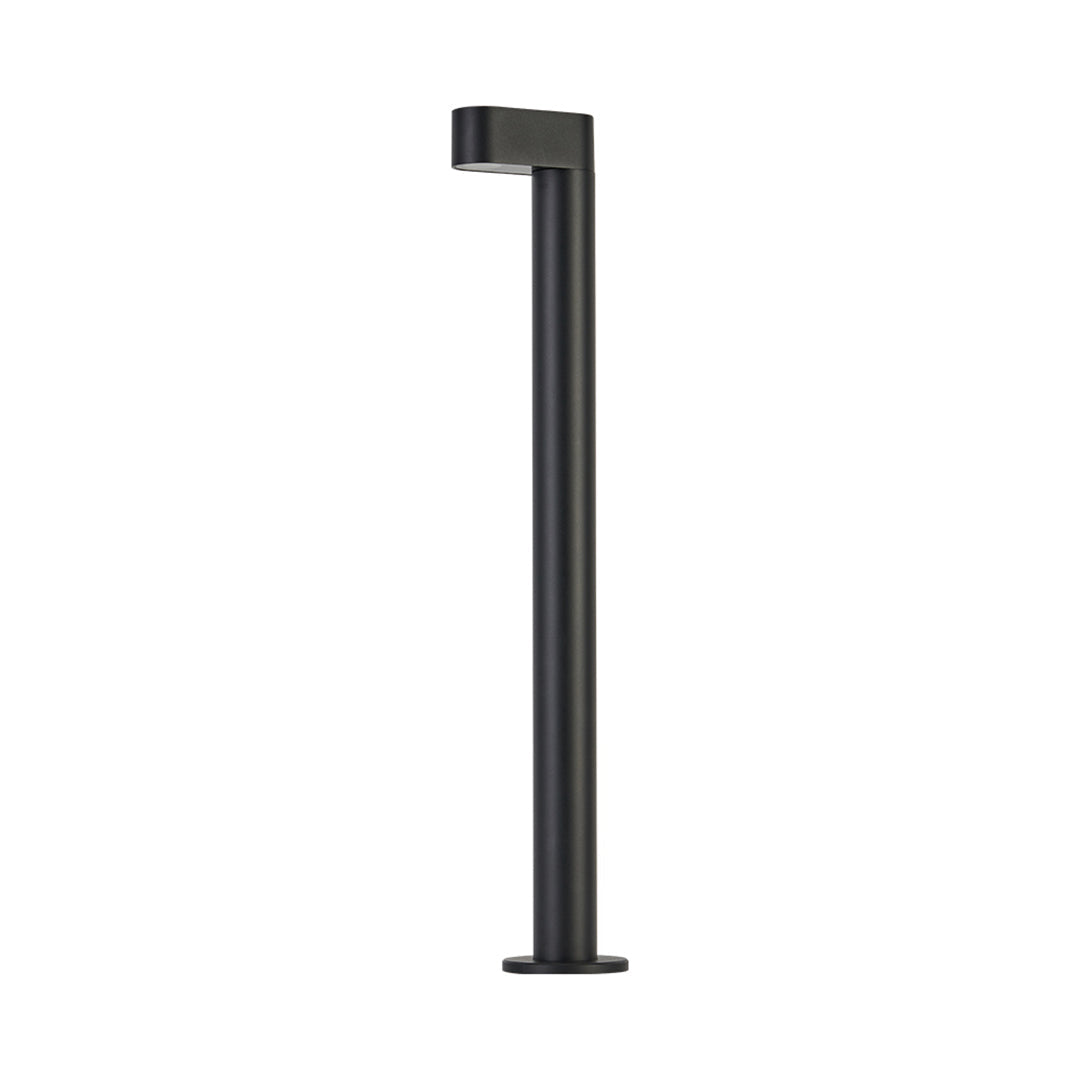 Modern LED Pathway Bollard Light — Sand-Black Aluminum, Transparent Glass, 3000K, IP65, 8W–16W, 350mm–800mm